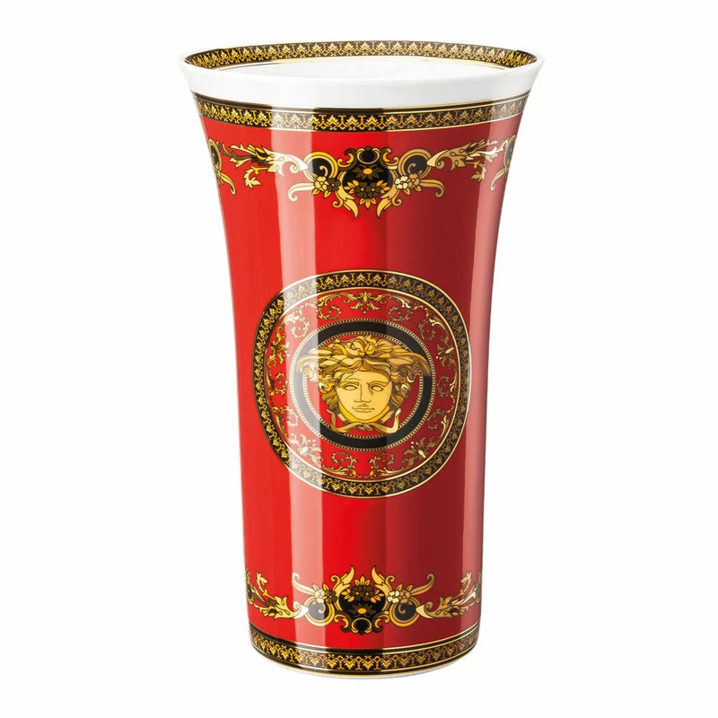 Rosenthal Versace Vase Medusa, Porzellan, 34 cm, 14091-102721-26034