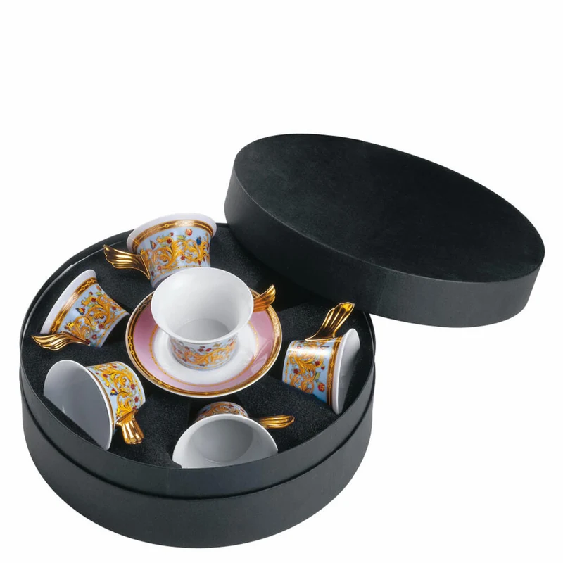 Rosenthal Versace Set 6 Teetassen Le jardin de Versace, Porzellan, 220 ml, 19300-409609-29253