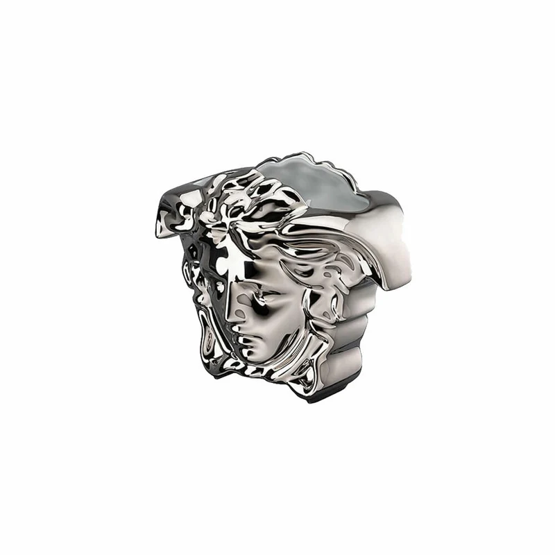 Rosenthal Versace Vase Medusa Grande Silver, Porzellan, 9 cm, 14493-426174-26009
