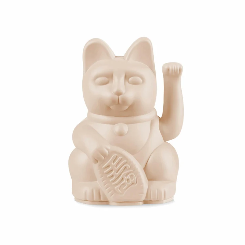 Donkey Products Winkekatze Lucky Cat Mini Maneki Neko, Glücksbringer, Kunststoff, Ocker, 9.8 cm, 330538