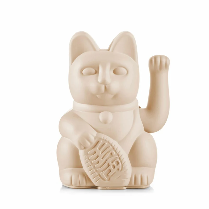 Donkey Products Winkekatze Lucky Cat Maneki Neko, Glücksbringer, Kunststoff, Ocker, 15 cm, 330549