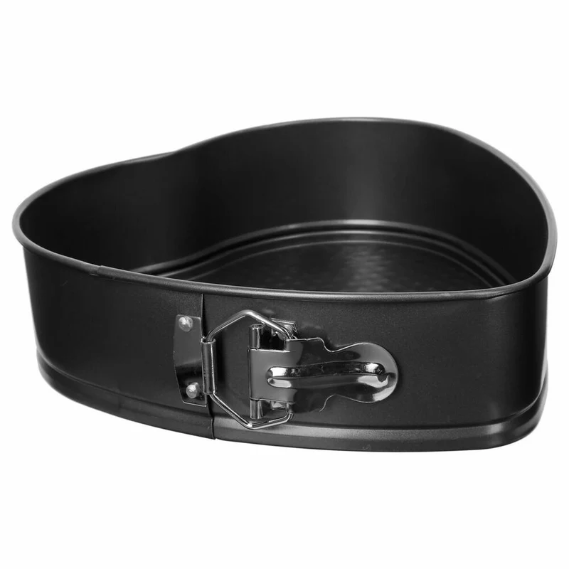 5 Five Simply Smart Springform Herz, Backform mit Wabenboden, Stahl, Schwarz, 24 cm, 111481A