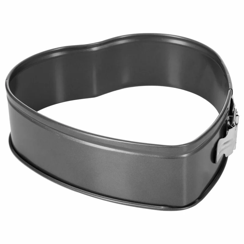 5 Five Simply Smart Springform Herz, Backform mit Wabenboden, Stahl, Schwarz, 24 cm, 111481A