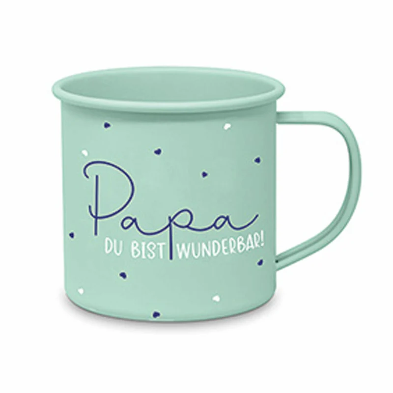 PPD Papa Metal Mug D@H, Henkelbecher, Kaffeebecher, Becher, Tasse, Metall, 350 ml, 581102076