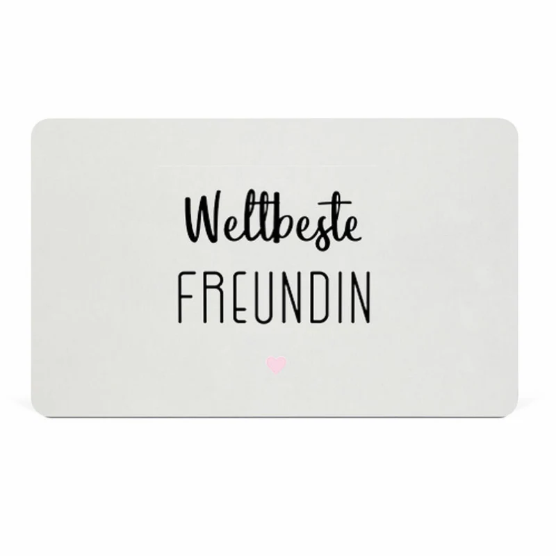 PPD Weltbeste Freundin D@H Tray, Frühstücksbrettchen, Brettchen, Frühstück, Resopal, Weiß, 14.3 x 23.3 cm, 586002077