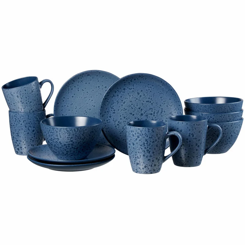 Ritzenhoff & Breker Frühstücksservice Kitwe, 12-tlg., Service, Geschirrset, Steinzeug, Blau, 271881