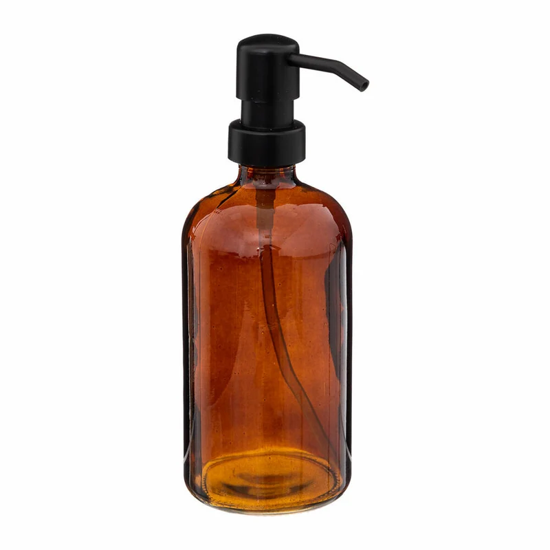 5five Simply Smart Seifenspender, Dosierspender, Glas, Kunststoff, Braun, 450 ml, 174712