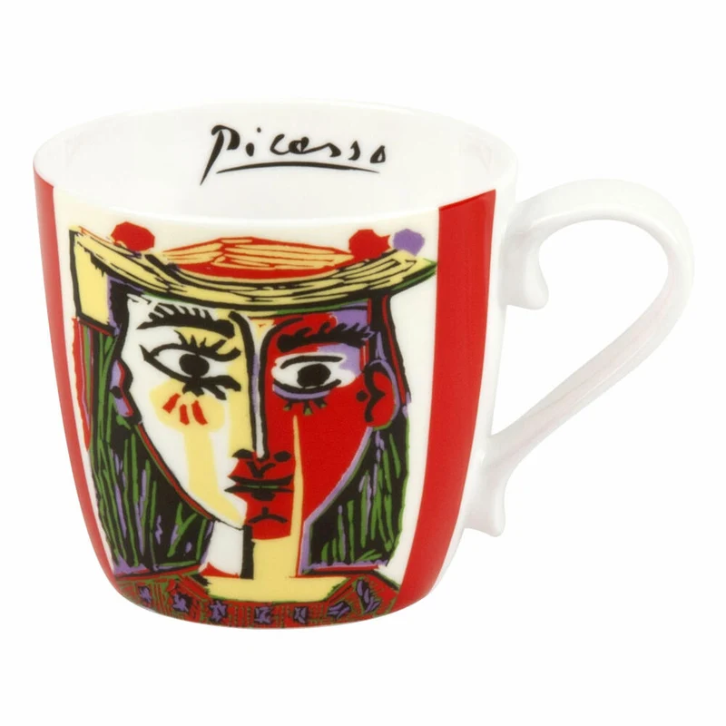 Könitz Picasso Femme Au Chapeau Becher, Tasse, Kaffeetasse, Bone China, Frau mit Hut, 415 ml, 11 2 057 1991