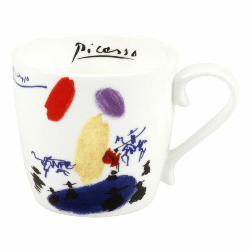 Könitz Picasso Corrida Becher, Tasse, Kaffeetasse, Bone China, Bunt, 415 ml, 11 2 057 1990