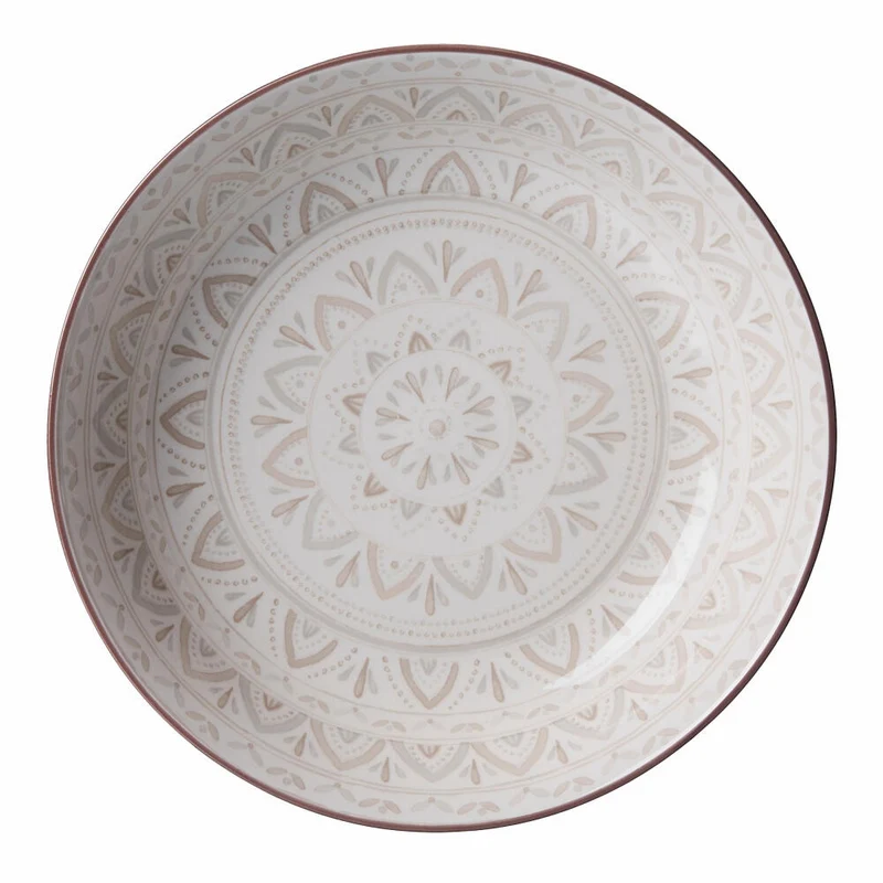Ritzenhoff & Breker Valencia Teller Tief, Suppenteller, Speiseteller, Essteller, Keramik, Braun, Grau, Weiß, 20.5 cm, 745054