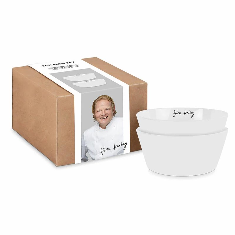 PPD Björn Freitag Trend Bowl Set, 2er Set, Schüssel, Schale, Müslischale, New Bone China, Weiß, Ø 15 cm, 163302349