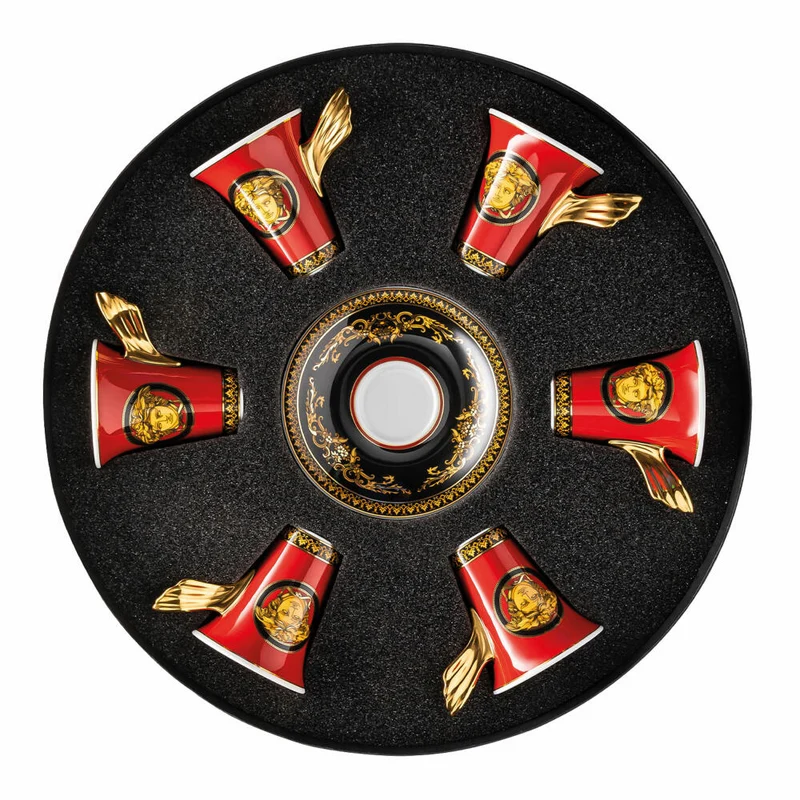 Rosenthal Versace Espresso-/Mokkatassen 6er-Set Medusa, Porzellan, 90 ml, 19300-409605-29254