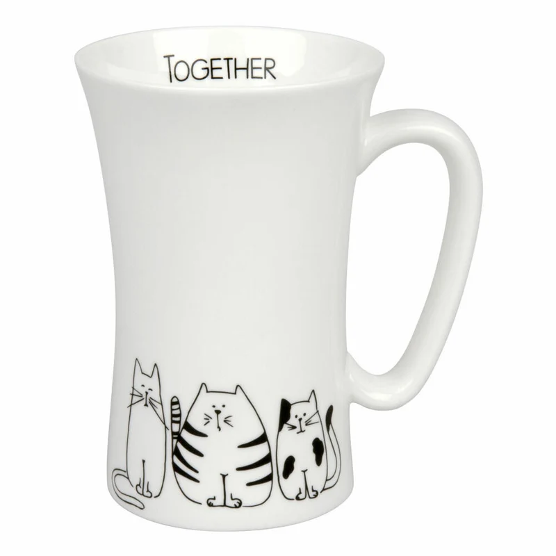 Könitz Funny Cats Mega Mug, Becher, Tasse, Riesentasse, Bone China, Katzen, 630 ml, 11 2 016 2075