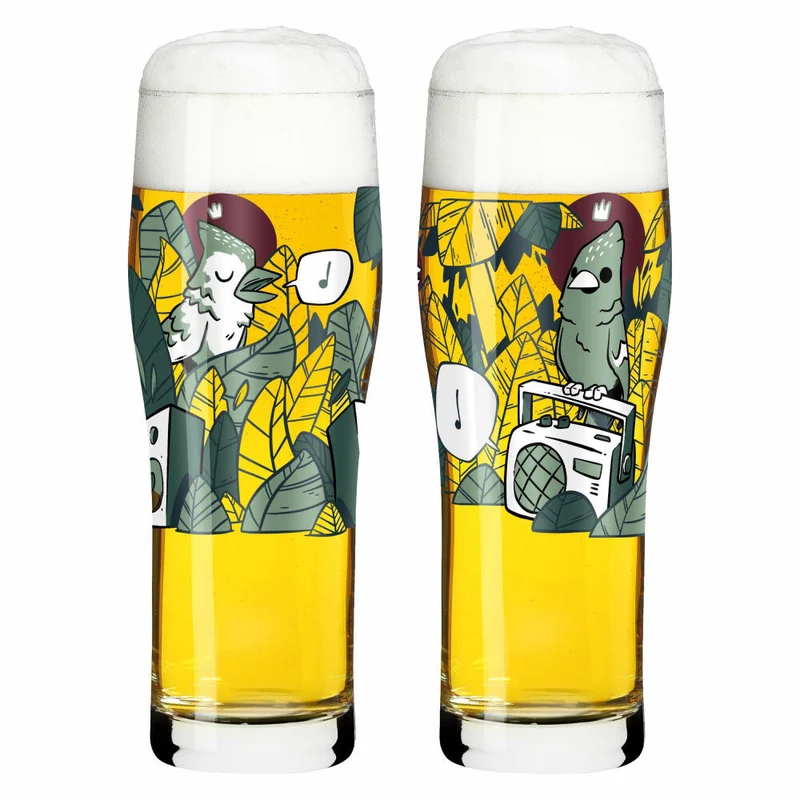 Ritzenhoff Allround-Glas 2er-Set Brauchzeit 003, Hatch, Kristallglas, 630 ml, 3781003