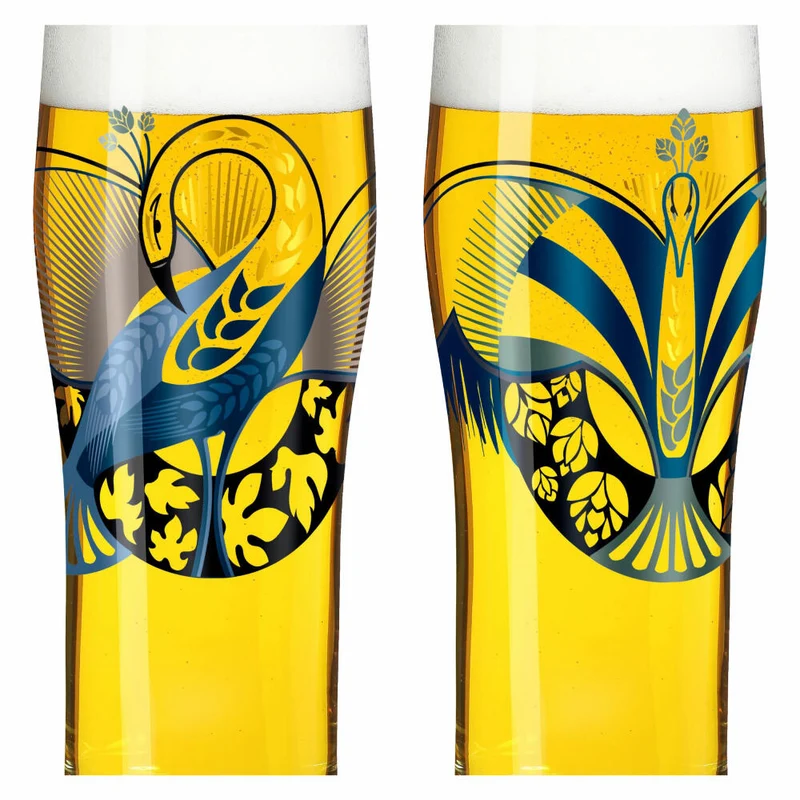 Ritzenhoff Allround-Glas 2er-Set Brauchzeit 004, Petra Mohr, Kristallglas, 630 ml, 3781004