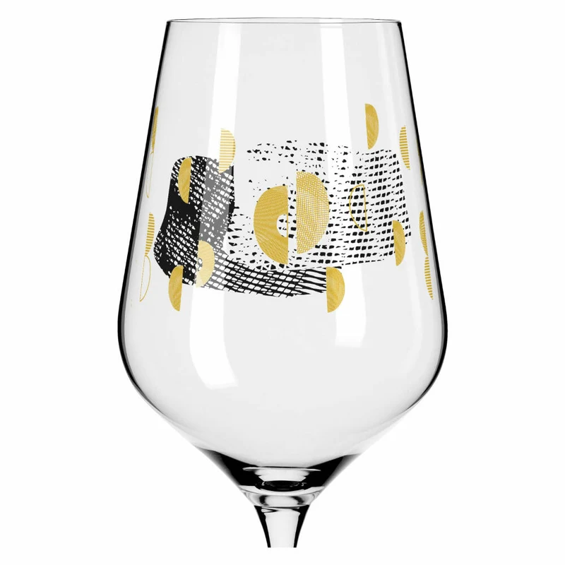 Ritzenhoff Rotweinglas 2er-Set Sagengold 002, Maike Schönebeck, Kristallglas, 570 ml, 3401002