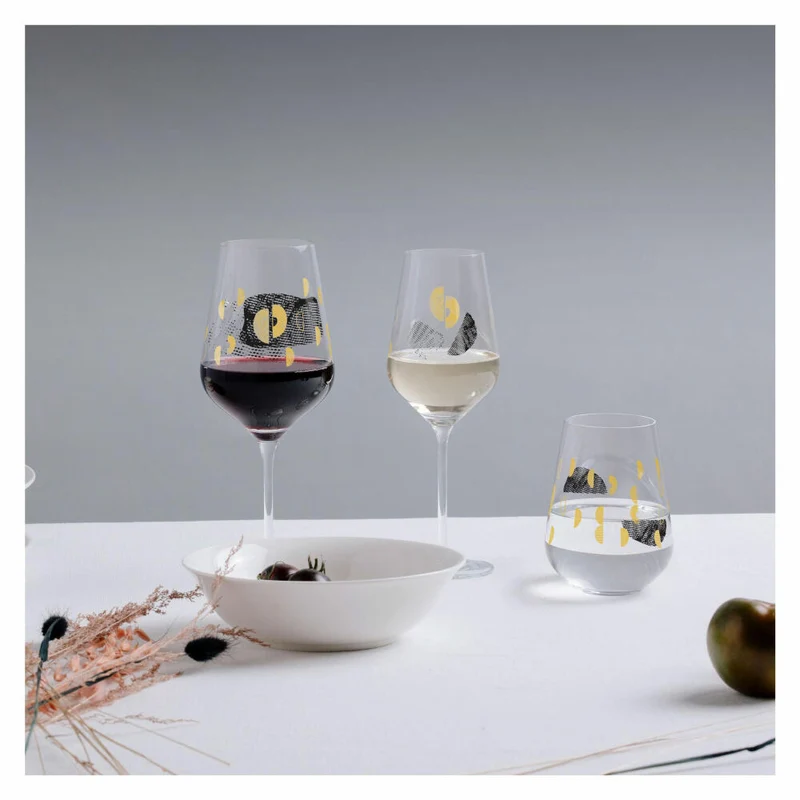 Ritzenhoff Rotweinglas 2er-Set Sagengold 002, Maike Schönebeck, Kristallglas, 570 ml, 3401002