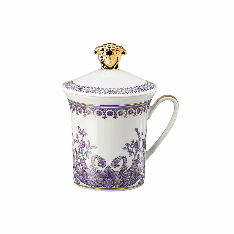 Rosenthal Versace Becher mit Deckel 30 Years Collection Grand Divertissement, Porzellan, 350 ml, 19315-403625-28700