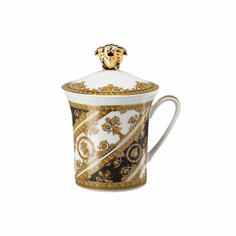Rosenthal Versace Becher mit Deckel 30 Years Collection I Love Baroque, Porzellan, 350 ml, 19315-403651-28700