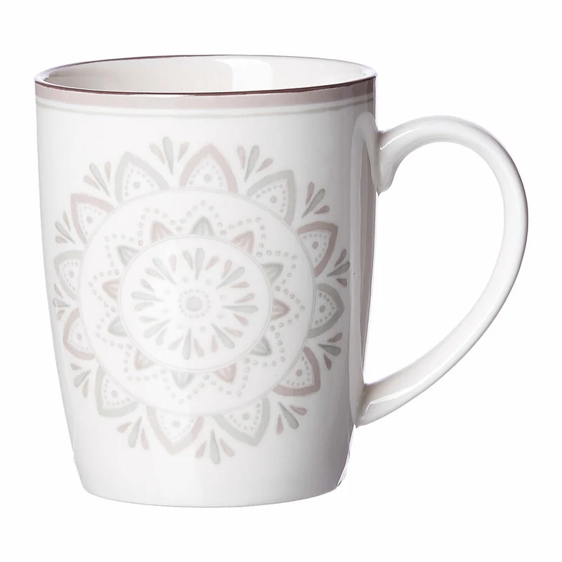 Ritzenhoff & Breker Valencia Kaffeebecher, Kaffeetasse, Kaffee Tasse, Becher, Keramik, Braun, Grau, Weiß, 350 ml, 745009