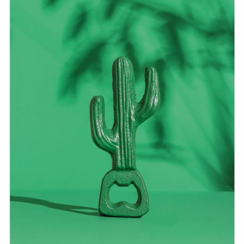 Donkey Products Caribbean Cactus Flaschenöffner, Bieröffner, Kaktus Öffner, Eisen, Grün, 13 cm, 200593