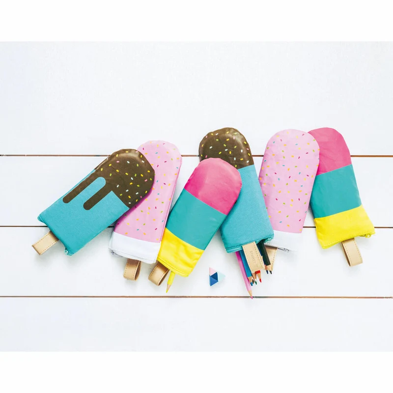 Donkey Products Pencil Pops Choco Loco, Federmäppchen, Mäppchen, Stift Tasche, Baumwolle, Poliyester, Blau, Braun, 21 cm, 400416