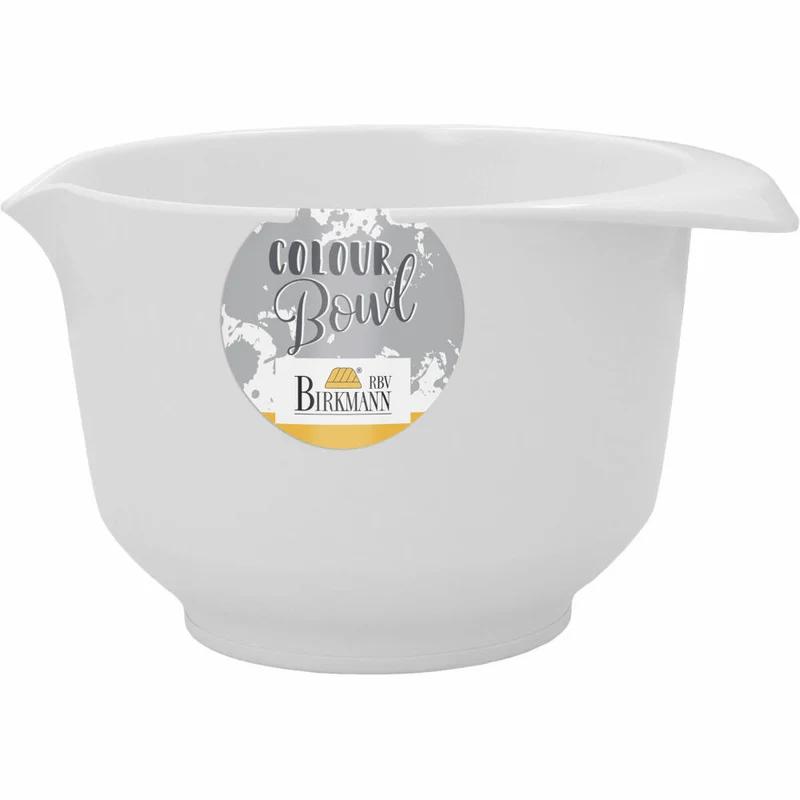 Birkmann Colour Bowl Rühr- und Servierschüssel, Rührschüssel, Schüssel, Melaminharz, Weiß, 1 L, 708778