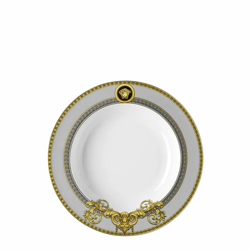Rosenthal Versace Suppenteller Prestige Gala, Porzellan, 22 cm, 19325-403637-10322