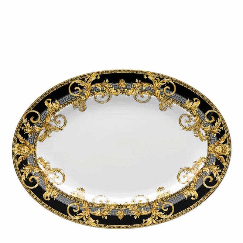 Rosenthal Versace Platte Prestige Gala, Porzellan, 34 cm, 19325-403637-12734