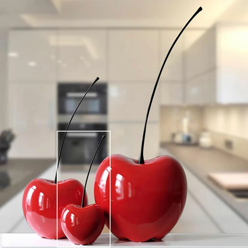Gilde Kirsche Passion, Dekoration, Dekoobjekt, Skulptur, Keramik, Rot, H 42 cm, 36406