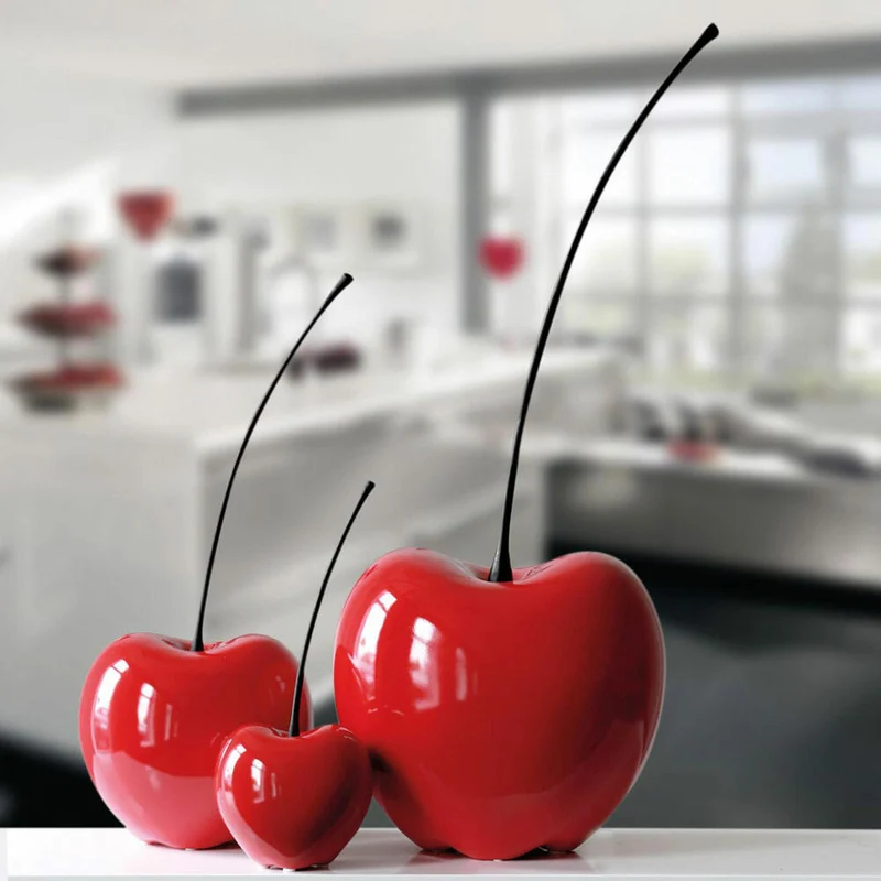 Gilde Kirsche Passion, Dekoration, Dekoobjekt, Skulptur, Keramik, Rot, H 88 cm, 36408