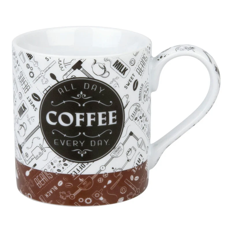 Könitz Coffee Talk Becher, Tasse, Kaffeetasse, Porzellan, Schrift auf Weiß, 370 ml, 11 1 618 2278