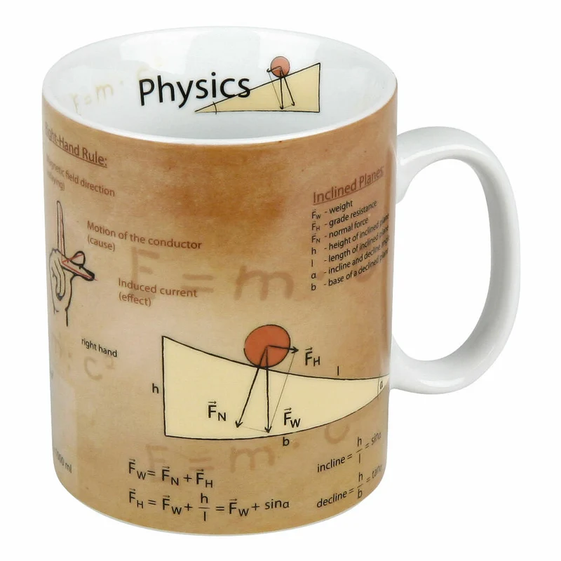 Könitz Physics Wissensbecher Englisch, Becher, Tasse, Kaffeetasse, Porzellan, 460 ml, 11 1 330 2062