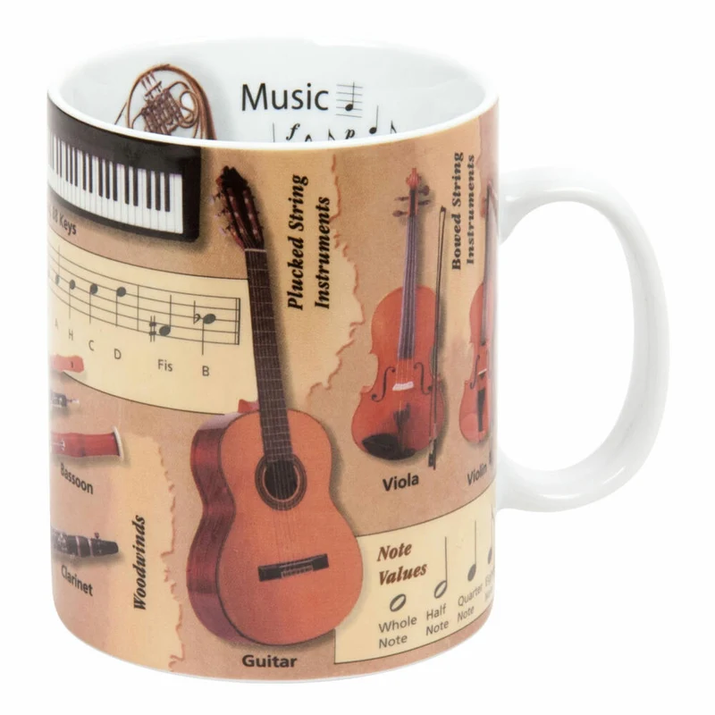 Könitz Music Wissensbecher Englisch, Becher, Tasse, Kaffeetasse, Porzellan, 460 ml, 11 1330 2030