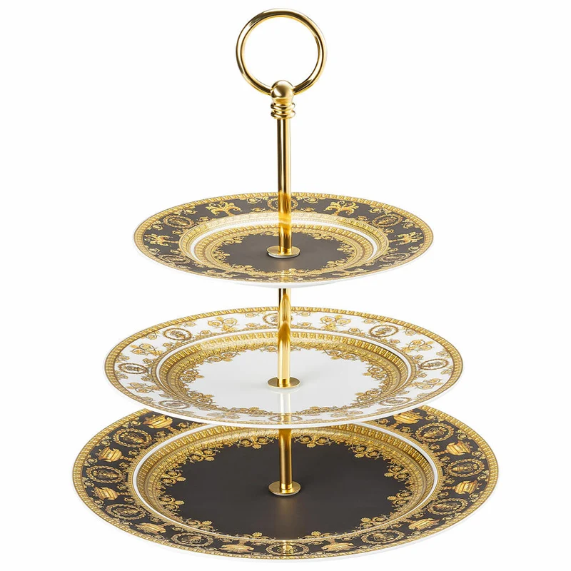 Rosenthal Versace Etagere 3-tlg. I Love Baroque, Materialmix, 27 cm, 19325-403651-25311