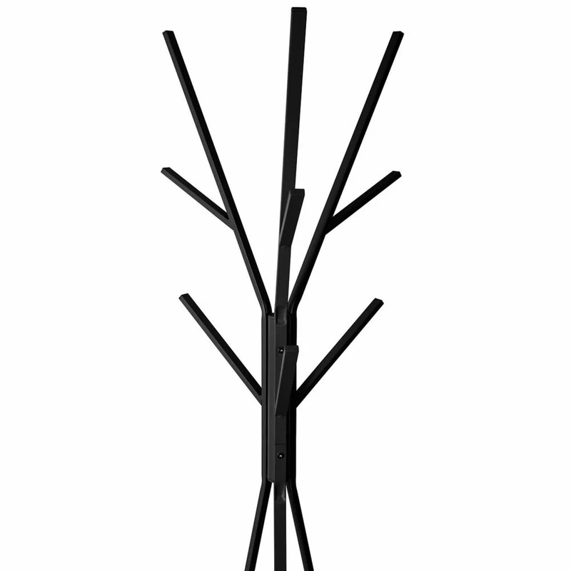 5five Simply Smart Standgarderobe mit 9 Haken, Garderobenständer, Metall, MDF, Schwarz, 138944A