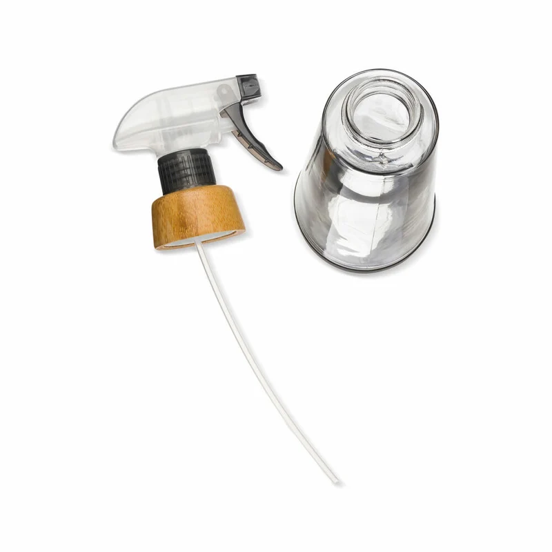 Full Circle Home Sprühflasche Bottle Service, Pflanzensprüher, Sprayflasche, Glas, Bambus, Grau, 450 ml, FC19112GY