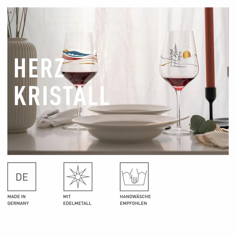 Ritzenhoff Weißweinglas Herzkristall 009, Chistine Kordes, Kristallglas, 380 ml, 3011009