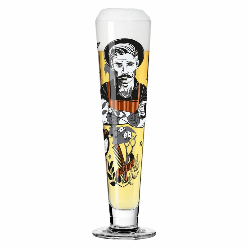 Ritzenhoff Bierglas Heldenfest 009, Werner Bohr, Kristallglas, 385 ml, 1011009