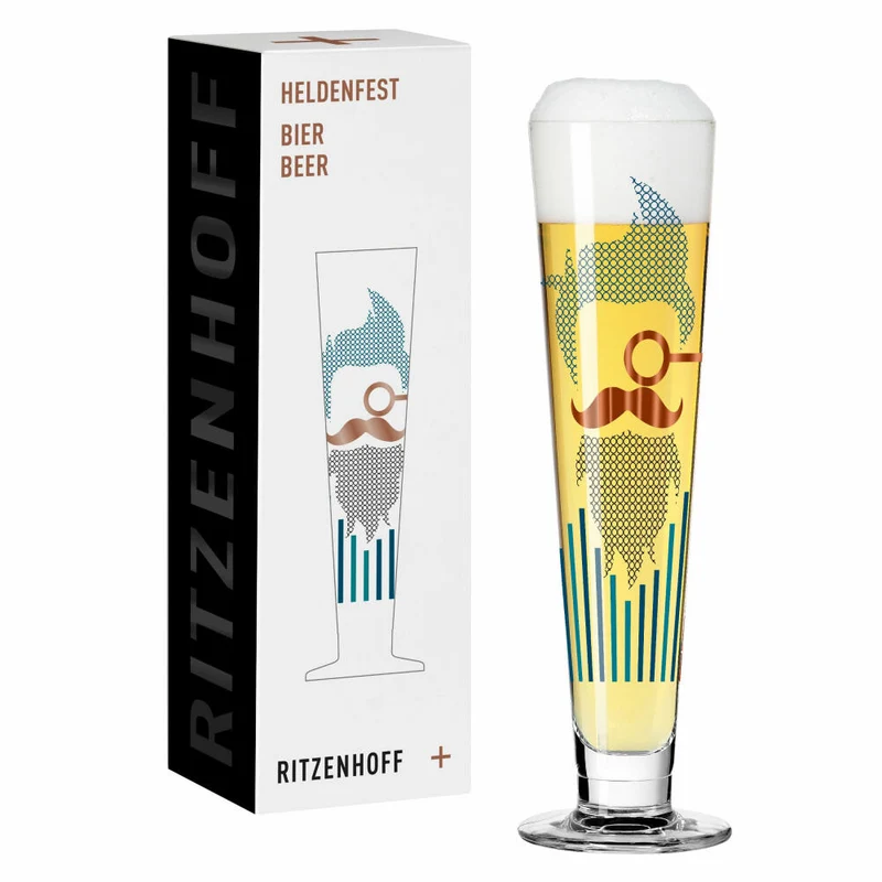 Ritzenhoff Bierglas Heldenfest 010, Christine Kordes, Kristallglas, 385 ml, 1011010