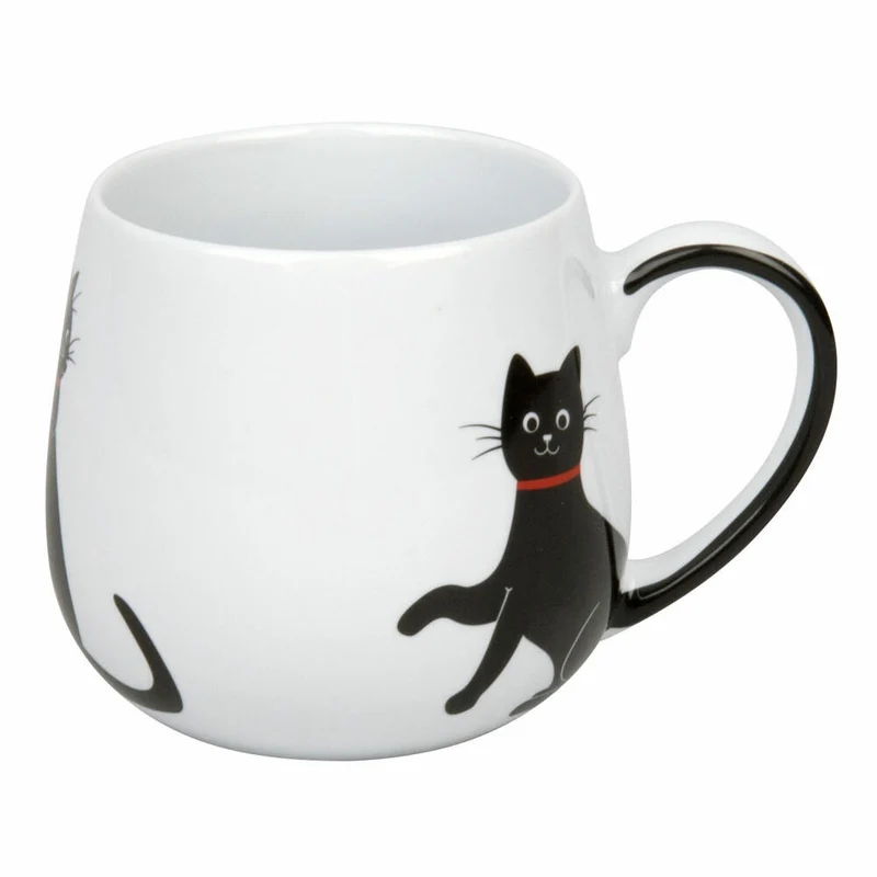 Könitz My Lovely Cats Red Necklace Kuschelbecher, Becher, Tasse, Porzellan, Katze mit Halsband, 420 ml, 11 1 143 2260