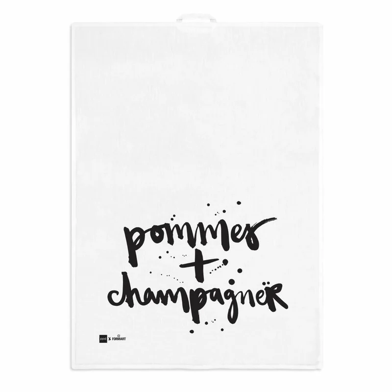 PPD Pommes + Champagner kitchen towel, Küchenhandtuch, Geschirrtuch, Handtuch, Leinen / Baumwolle, 70 x 50 cm, 185501410