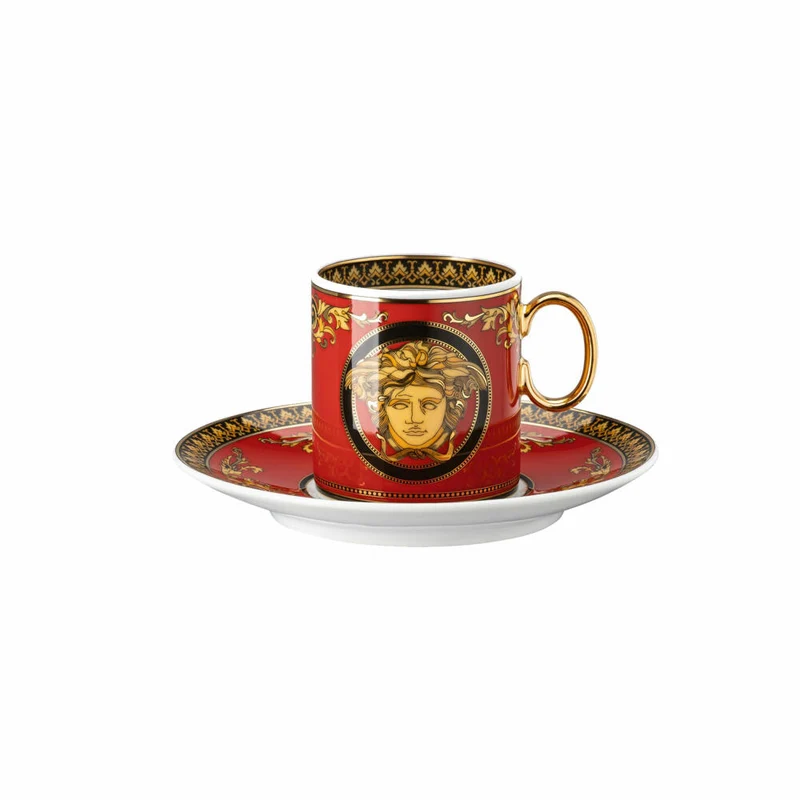 Rosenthal Versace Espressotasse 2-tlg. Medusa, Porzellan, 100 ml, 19335-409605-14715