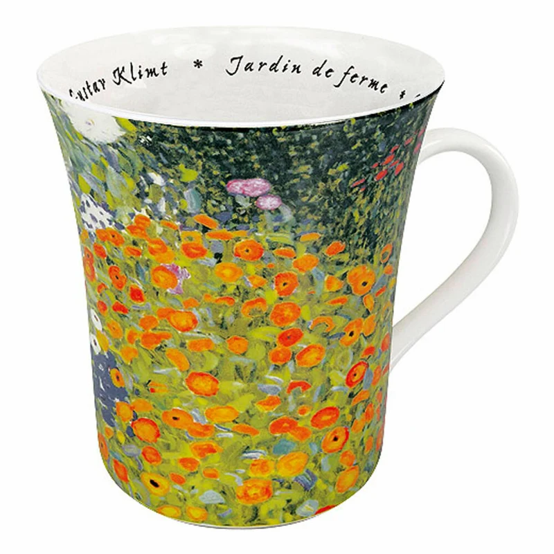 Könitz Les Fleurs Klimt Becher, Jardin de Ferme, Tasse, Kaffeetasse, Porzellan, Les Fleurs Klimt, 410 ml, 11 1 100 0688