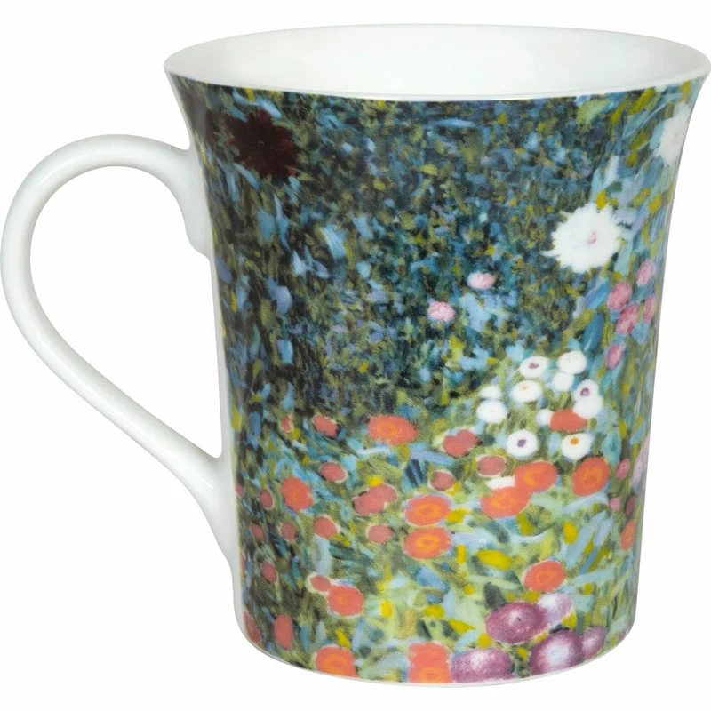 Könitz Les Fleurs Klimt Becher, Jardin de Ferme, Tasse, Kaffeetasse, Porzellan, Les Fleurs Klimt, 410 ml, 11 1 100 0688