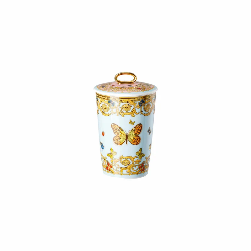 Rosenthal Versace Tischlicht 2-tlg. mit Duftwachs Le jardin de Versace, Materialmix, 14 cm, 14402-409609-24868