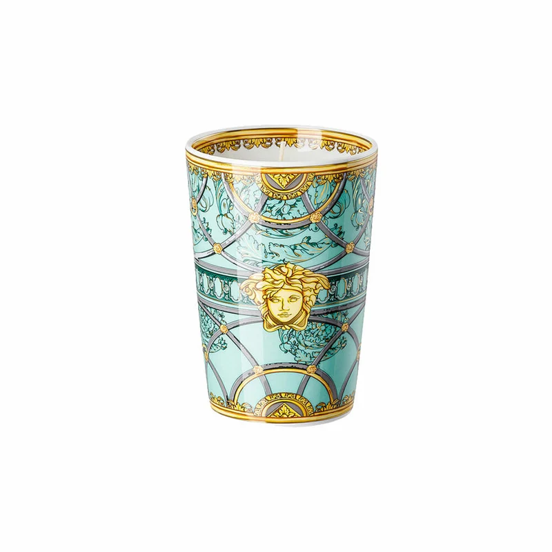 Rosenthal Versace Tischlicht 2-tlg. mit Duftwachs Scala Palazzo Verde, Materialmix, 14 cm, 14402-403664-24868