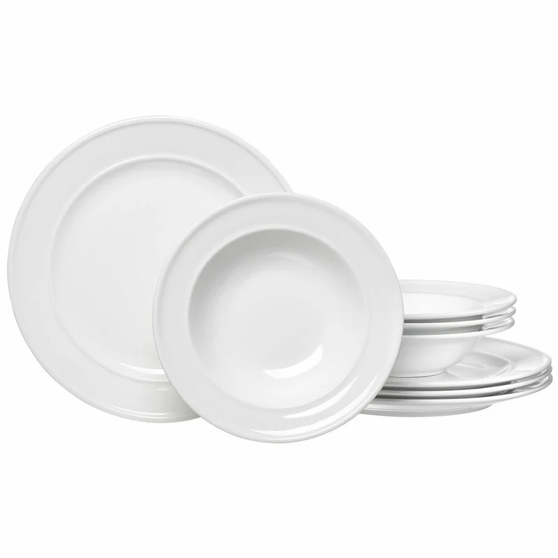 Ritzenhoff & Breker Tafelset Simple, 8-tlg., Tafelservice, Geschirrset, Service, Porzellan, Weiß, 420838