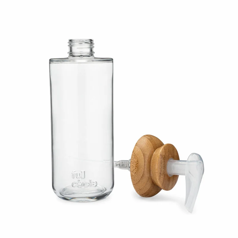 Full Circle Home Seifenspender Soap Opera, Dosierspender, Glas, Bambus, 350 ml, FC21142W