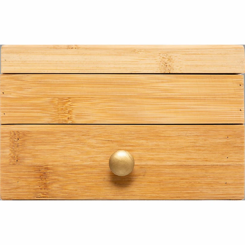 5five Simply Smart Schmuckkasten mit Schublade, Schmuckbox, Aufbewahrung, Bambus, Samt, 161016